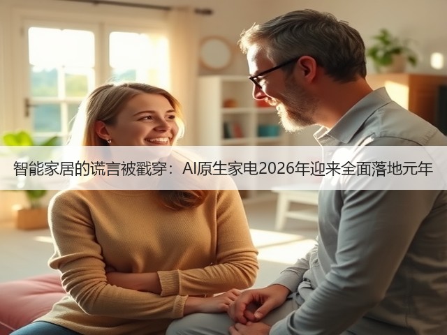 智能家居的谎言被戳穿:AI原生家电2026年迎来全面落地元年(图1) 智能家居的谎言被戳穿:AI原生家电2026年迎来全面落地元年(图1)