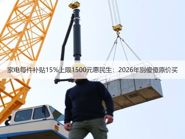 家电每件补贴15%上限1500元惠民生:2026年别傻傻原价买(图1) 家电每件补贴15%上限1500元惠民生:2026年别傻傻原价买(图1)