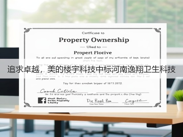 追求卓越,美的楼宇科技中标河南逸翔卫生科技(图1) 追求卓越,美的楼宇科技中标河南逸翔卫生科技(图1)