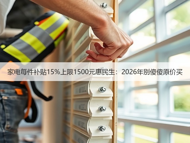 家电每件补贴15%上限1500元惠民生:2026年别傻傻原价买(图2) 家电每件补贴15%上限1500元惠民生:2026年别傻傻原价买(图2)
