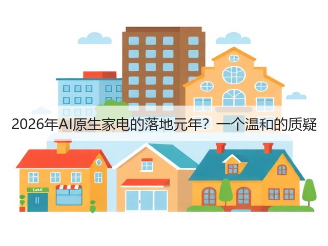 2026年AI原生家电的落地元年?一个温和的质疑(图1) 2026年AI原生家电的落地元年?一个温和的质疑(图1)
