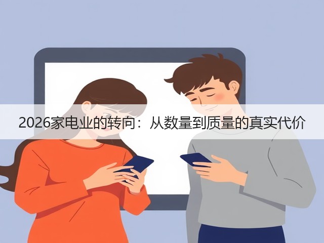2026家电业的转向:从数量到质量的真实代价(图2) 2026家电业的转向:从数量到质量的真实代价(图2)