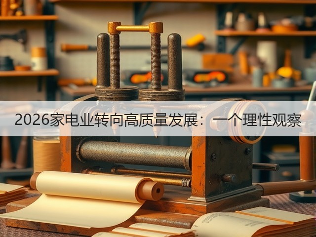 2026家电业转向高质量发展:一个理性观察(图1) 2026家电业转向高质量发展:一个理性观察(图1)