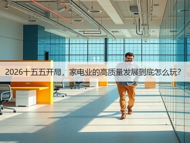 2026十五五开局,家电业的高质量发展到底怎么玩?(图3) 2026十五五开局,家电业的高质量发展到底怎么玩?(图3)