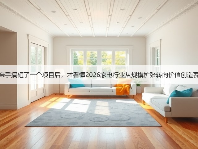 我亲手搞砸了一个项目后,才看懂2026家电行业从规模扩张转向价值创造赛道(图1) 我亲手搞砸了一个项目后,才看懂2026家电行业从规模扩张转向价值创造赛道(图1)