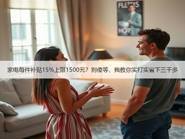 家电每件补贴15%上限1500元?别傻等,我教你实打实省下三千多(图3) 家电每件补贴15%上限1500元?别傻等,我教你实打实省下三千多(图3)