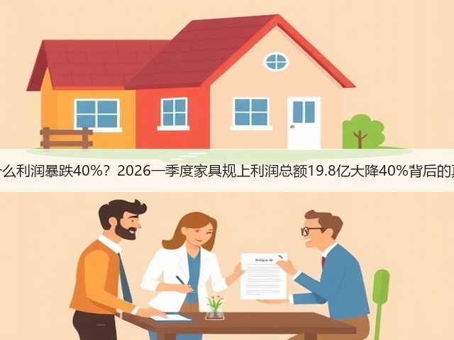 为什么利润暴跌40%?2026一季度家具规上利润总额19.8亿大降40%背后的真相(图1) 为什么利润暴跌40%?2026一季度家具规上利润总额19.8亿大降40%背后的真相(图1)