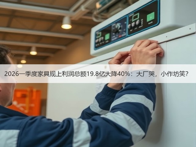 2026一季度家具规上利润总额19.8亿大降40%:大厂哭,小作坊笑?(图2) 2026一季度家具规上利润总额19.8亿大降40%:大厂哭,小作坊笑?(图2)