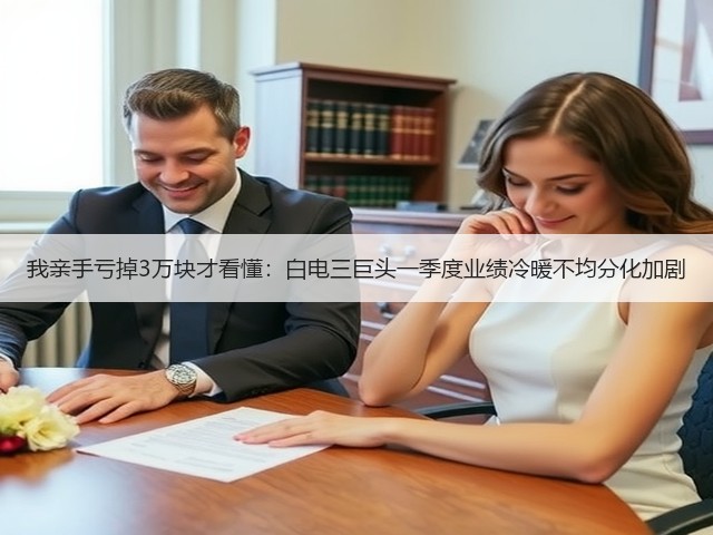 我亲手亏掉3万块才看懂:白电三巨头一季度业绩冷暖不均分化加剧(图3) 我亲手亏掉3万块才看懂:白电三巨头一季度业绩冷暖不均分化加剧(图3)