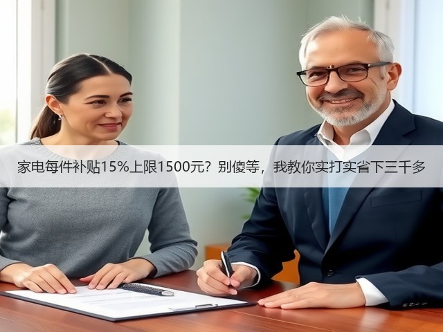 家电每件补贴15%上限1500元?别傻等,我教你实打实省下三千多(图1) 家电每件补贴15%上限1500元?别傻等,我教你实打实省下三千多(图1)